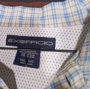 ExOfficio Light Blue Plaid Shirt‎